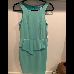 SOLD Teal colored peplum dress